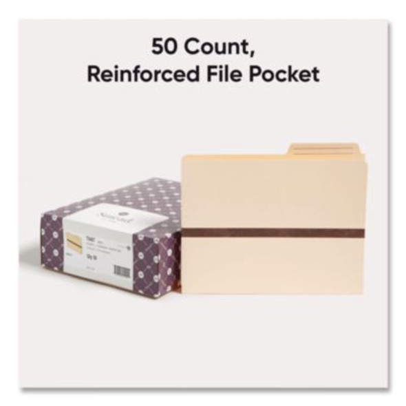 Manila File Pockets, 1" Expansion, Letter Size, Manila