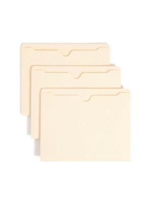 Manila File Jackets, 2-Ply Straight Tab, Letter Size, Manila, 100/Box