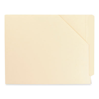 End Tab Jackets With Reinforced Tabs, Straight Tab, Letter Size, 11-Pt Manila, 100/Box