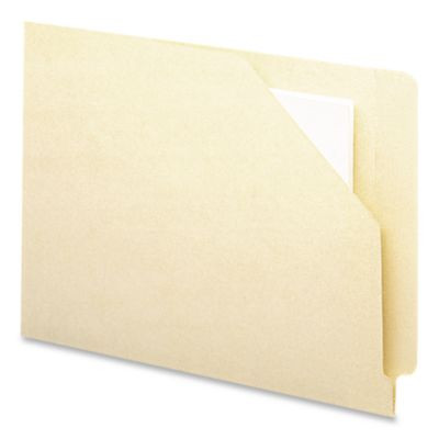 End Tab File Jacket With Antimicrobial Product Protection, Shelf-Master Reinforced Straight Tab, Letter Size, Manila, 100/Box