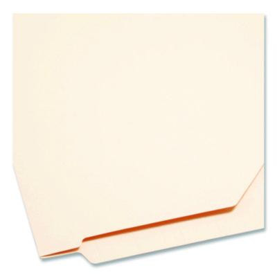 End Tab Jackets With Reinforced Tabs, Straight Tab, Legal Size, 11-Pt Manila, 100/Box