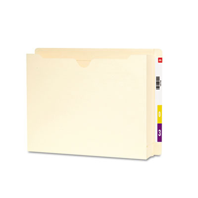 Heavyweight End Tab File Jacket With 2" Expansion, Straight Tab, Letter Size, Manila, 25/Box