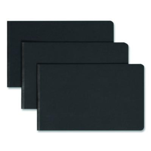 Prong Fastener Premium Pressboard Report Cover, Two-Piece Prong Fastener, 3" Capacity, 8.5 X 14, Black/Black