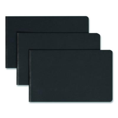 Prong Fastener Premium Pressboard Report Cover, Two-Piece Prong Fastener, 3" Capacity, 8.5 X 14, Black/Black