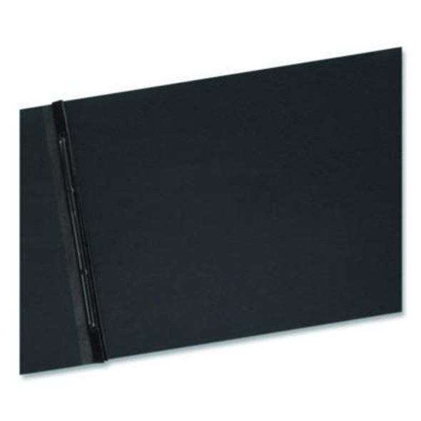 Prong Fastener Premium Pressboard Report Cover, Two-Piece Prong Fastener, 3" Capacity, 11 X 17, Black/Black