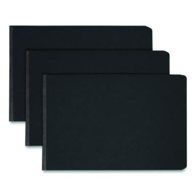 Prong Fastener Premium Pressboard Report Cover, Two-Piece Prong Fastener, 3" Capacity, 11 X 17, Black/Black