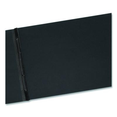 Prong Fastener Premium Pressboard Report Cover, Two-Piece Prong Fastener, 3" Capacity, 11 X 17, Black/Black