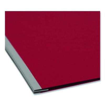 Prong Fastener Pressboard Report Cover, Side Opening, Two-Piece Prong Fastener, 3" Capacity, 8.5 x 11, Bright Red, 25/Box