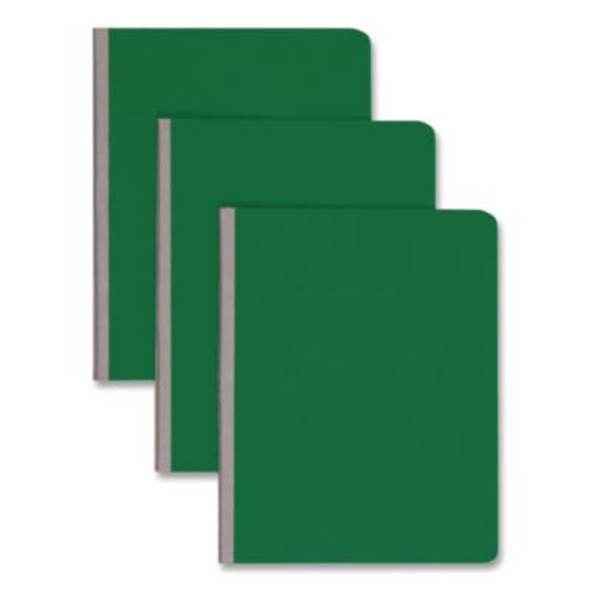 Prong Fastener Premium Pressboard Report Cover, Two-Piece Prong Fastener, 3" Capacity, 8.5 X 11, Green/Green