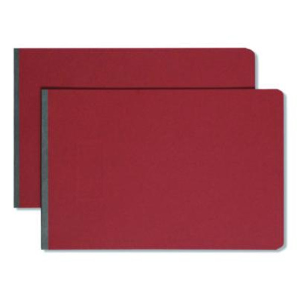 Prong Fastener Pressboard Report Cover, Two-Piece Prong Fastener, 3" Capacity, 11 X 17, Red/Red