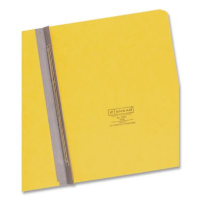 Prong Fastener Premium Pressboard Report Cover, Two-Piece Prong Fastener, 3" Capacity, 8.5 x 11, Yellow/Yellow