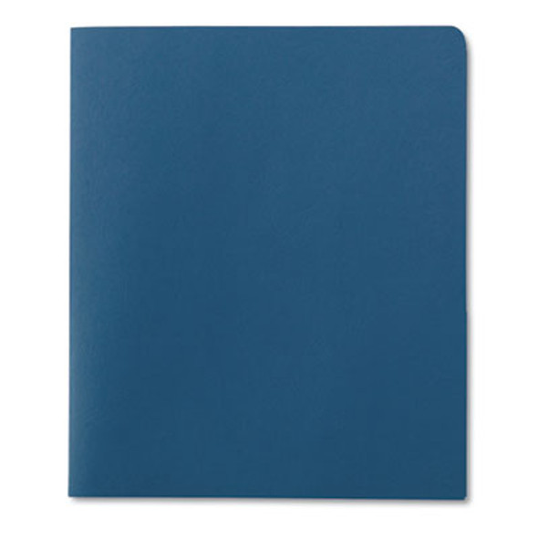 Two-Pocket Folders, Accommodates (100) 11 x 8.5 Sheets, Blue, 25/Box