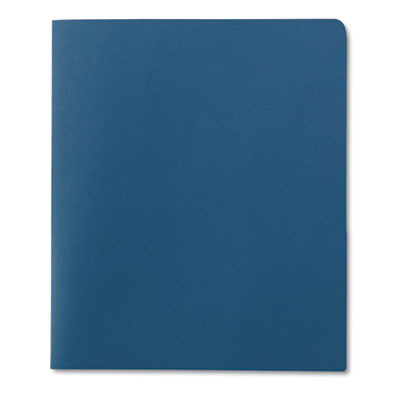 Two-Pocket Folders, Accommodates (100) 11 x 8.5 Sheets, Blue, 25/Box