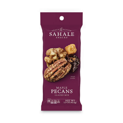 Glazed Mixes, Maple Cinnamon Pecan Walnut, 1.5 Oz Pouch, 18/Carton