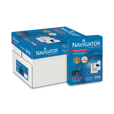 Premium Multipurpose Copy Paper, 97 Bright, 24 Lb Bond Weight, 8.5 x 11, White, 500 Sheets/Ream, 10 Reams/Carton