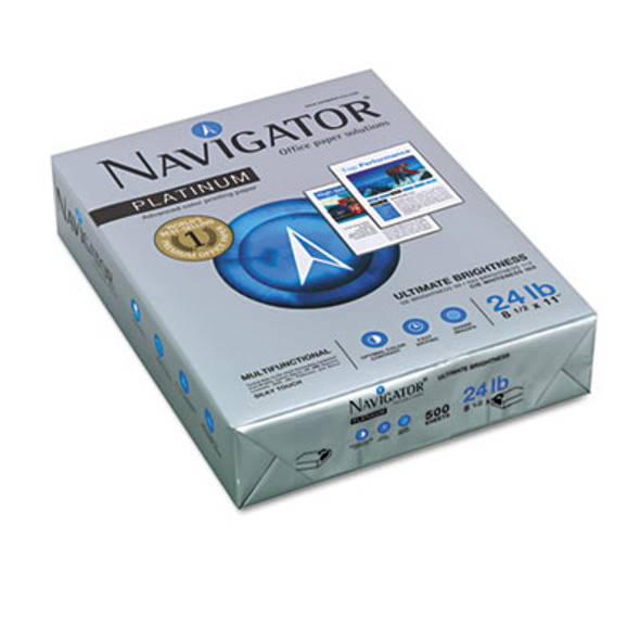 Platinum Paper, 99 Bright, 24 Lb Bond Weight, 8.5 x 11, White, 500 Sheets/Ream, 5 Reams/Carton