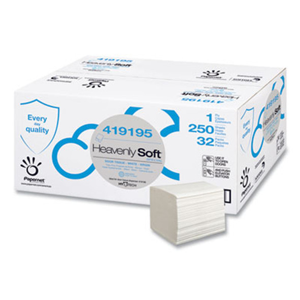 Heavenly Soft Special Door Tissue, 1-Ply, 4.1 x 5.1, White, 250/Pack, 32 Packs/Carton