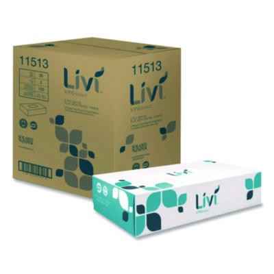 Flat Box Facial Tissue, 2-Ply, White, 100 Sheets/Box, 30 Boxes/Carton