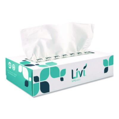 Flat Box Facial Tissue, 2-Ply, White, 100 Sheets/Box, 30 Boxes/Carton