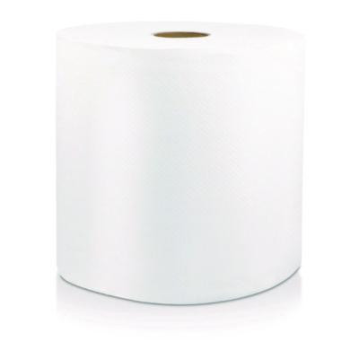 Hard Wound Roll Towel, 1-Ply, 8" x 800 Ft, White, 6/Carton