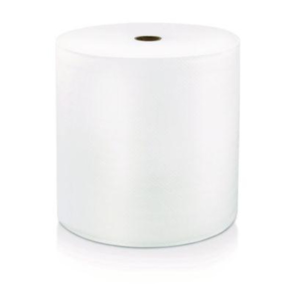 Hard Wound Roll Towel, 1-Ply, 8" x 1,000 Ft, White, 6 Rolls/Carton