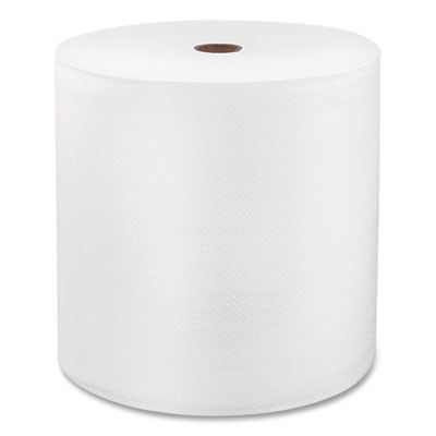 Hard Wound Roll Towel, Tad, 1-Ply, 7" x 700 Ft, White, 6 Rolls/Carton