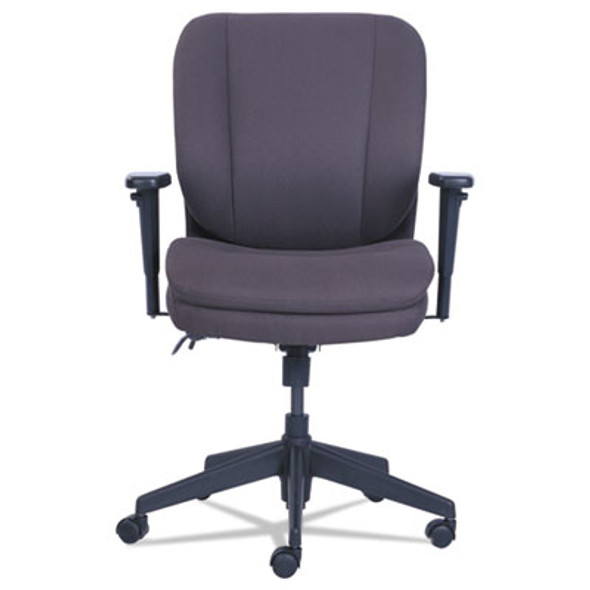 Cosset Ergonomic Task Chair, Supports Up To 275 Lb, 19.5" To 22.5" Seat Height, Gray Seat/Back, Black Base