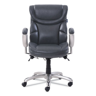 Emerson Task Chair, Supports Up To 300 Lb, 18.75" To 21.75" Seat Height, Gray Seat/Back, Silver Base