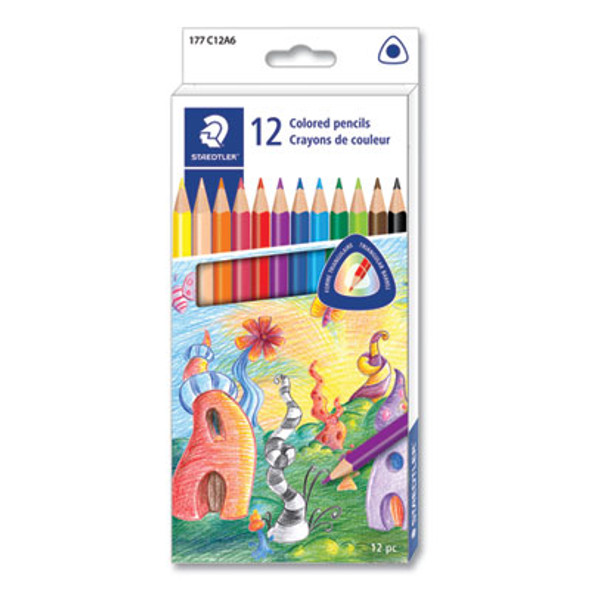 Colored Pencils, 3 Mm, Assorted Lead/Barrel Colors,12/Pack