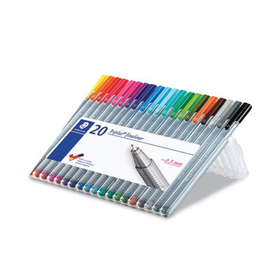 Tri+ Fineliner Porous Point Pen, 20 Color Set, Stick, Extra-Fine 0.3 Mm, Assorted Ink And Barrel Colors, 20/Pack