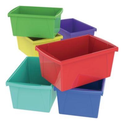 Storage Bins, 5.5 Gal, 10.63 x 15.63 x 8, Randomly Assorted Colors