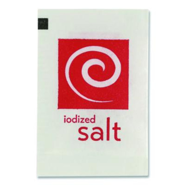 Grindstone Iodized Salt, 0.02 Oz Packet, 1,000/Bag, 3 Bags/Carton