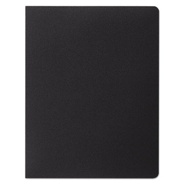 Opaque Plastic Presentation Covers For Binding Systems, Plastic, Round Corners, 11.25 x 8.75, Black, 25/Pack