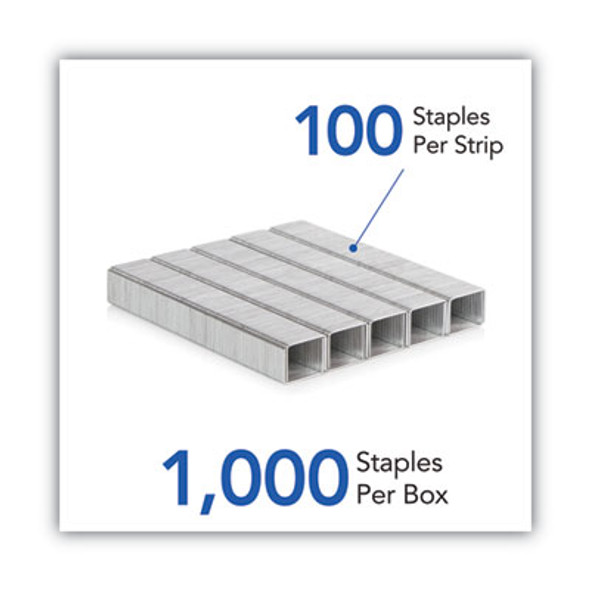 S.f. 13 Heavy-Duty Staples, 0.38" Leg, 0.5" Crown, Steel, 1,000/Box