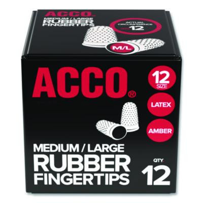 Rubber Finger Tips, 12 (Medium-Large), Amber, Dozen