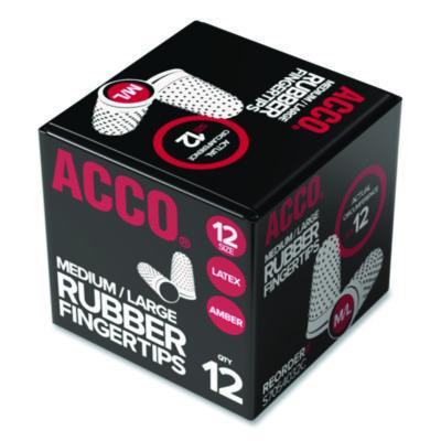 Rubber Finger Tips, 12 (Medium-Large), Amber, Dozen