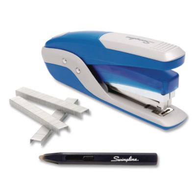 Quick Touch Stapler Value Pack, 28-Sheet Capacity, Blue/Silver