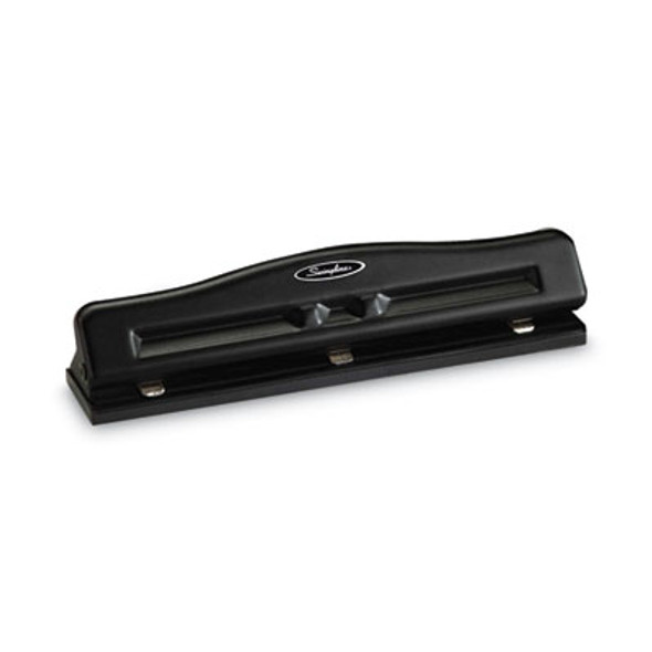 11-Sheet Commercial Adjustable Desktop Two- To Three-Hole Punch, 9/32" Holes, Black