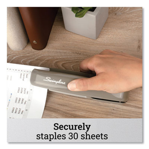 747 Business Full Strip Desk Stapler, 30-Sheet Capacity, Steel Gray