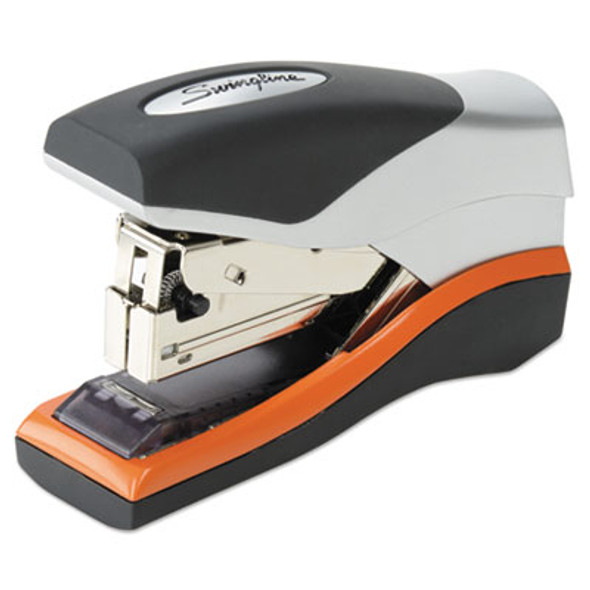 Optima 40 Compact Stapler, 40-Sheet Capacity, Black/Silver/Orange