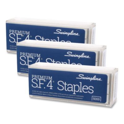 S.F. 1 Standard Staples, 0.25" Leg, 0.5" Crown, Steel, 5,000/Box, 3 Boxes/Pack