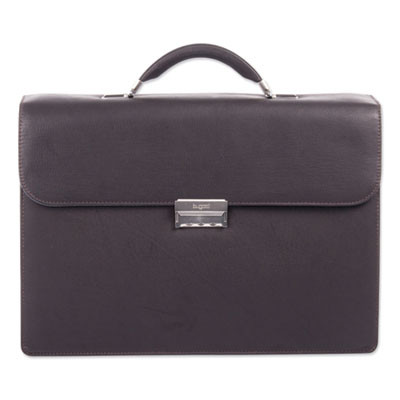 Milestone Briefcase, Fits Devices Up To 15.6", Leather, 5 x 5 x 12, Brown