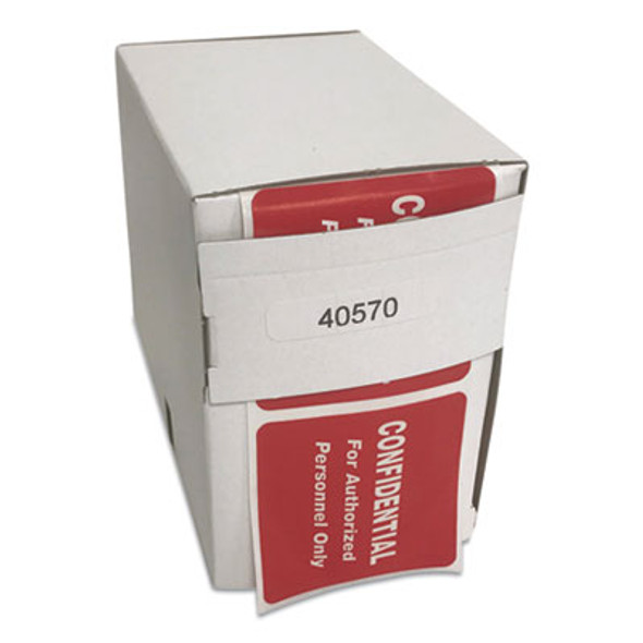 Hipaa Labels, Confidential For Authorized Personnel Only, 2 X 2, Red, 500/Roll