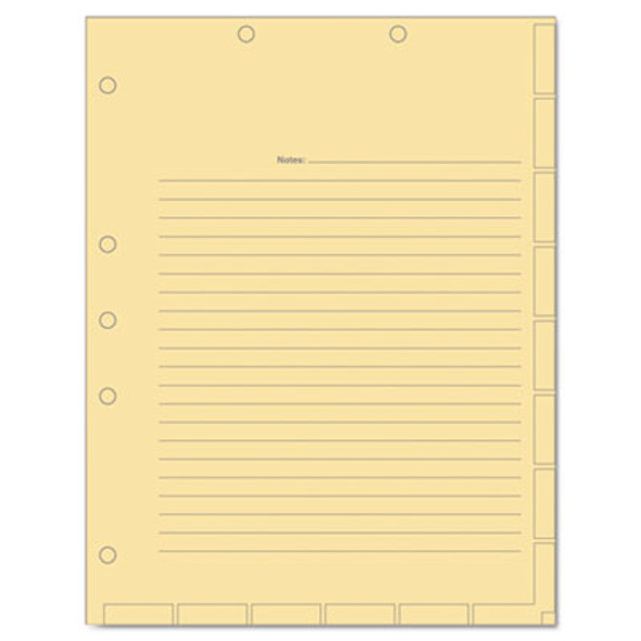 Medical Chart Index Divider Sheets, Untabbed, 11 x 8.5, Manila, 400/Box