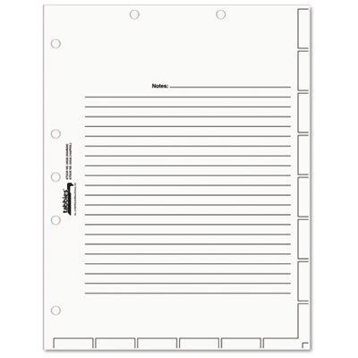 Medical Chart Index Divider Sheets, Untabbed, 11 x 8.5, White, 400/Box