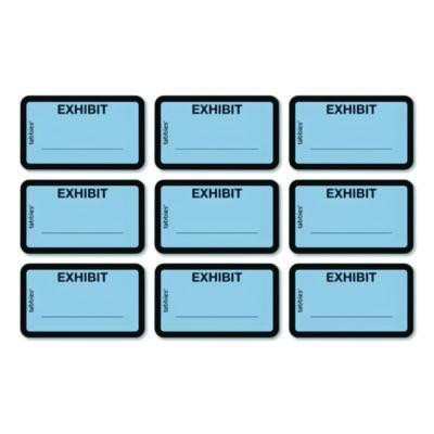 Legal Exhibit Labels, Defendant's Exhibit, 1.63 X 1, Blue, 9/Sheet, 28 Sheets/Pack, 252 Labels/Pack