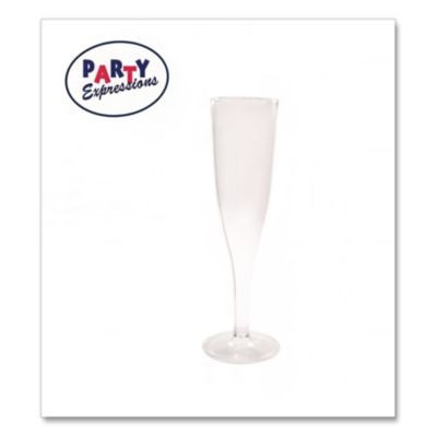 Plastic Champagne Glasses, 5 Oz, Clear, 10/Pack