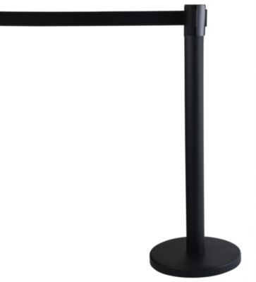 Economy Crowd Control, Assorted Materials, 14" x 35" x 9 Ft 6", Black, 2/Carton