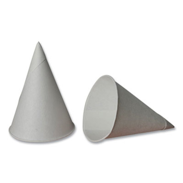 Cone Cups, 4.5 Oz, Sugarcane, White, 5,000/Carton