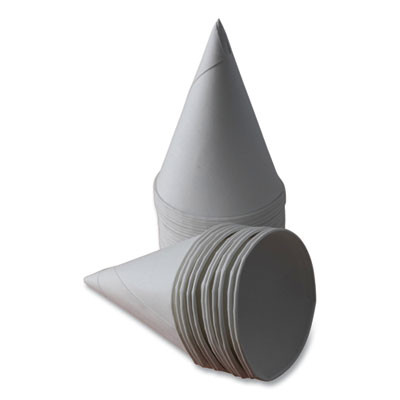Cone Cups, 4.5 Oz, Sugarcane, White, 5,000/Carton